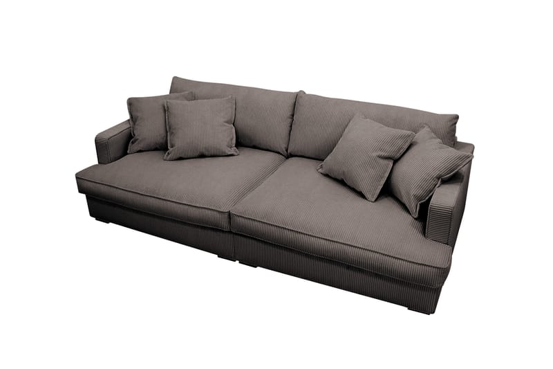Rossita Lyx 3-seter Ekstra dyp Sofa i Kordfløyel - Brun - Møbler - Sofaer - 3 seter sofa