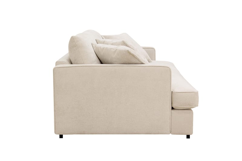 Rossita Lyx 3-seters ekstra dyp sofa i chenille - Beige - Møbler - Sofaer - 3 seter sofa