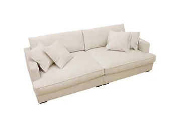 Rossita Lyx 3-seters ekstra dyp sofa i chenille - Beige - Møbler - Sofaer - 3 seter sofa