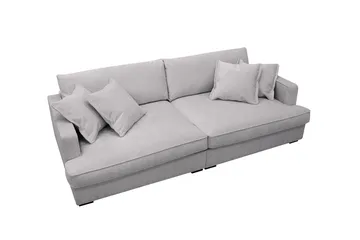 Rossita Lyx 3-seters ekstra dyp sofa i chenille - Grå - Møbler - Sofaer - 3 seter sofa