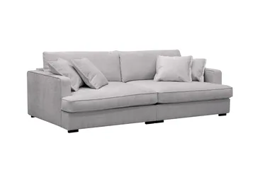 Rossita Lyx 3-seters ekstra dyp sofa i chenille - Grå - Møbler - Sofaer - 3 seter sofa