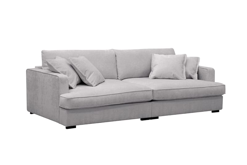 Rossita Lyx 3-seters ekstra dyp sofa i chenille - Grå - Møbler - Sofaer - 3 seter sofa