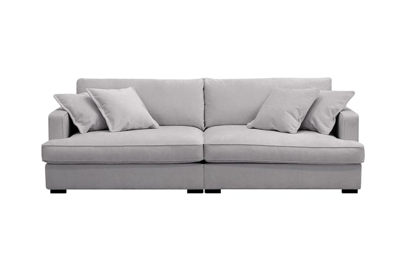 Rossita Lyx 3-seters ekstra dyp sofa i chenille - Grå - Møbler - Sofaer - 3 seter sofa