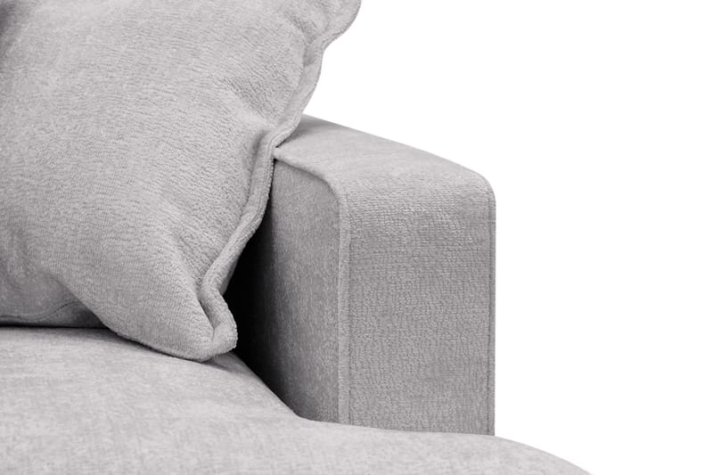 Rossita Lyx 3-seters ekstra dyp sofa i chenille - Grå - Møbler - Sofaer - 3 seter sofa