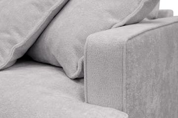 Rossita Lyx 3-seters ekstra dyp sofa i chenille - Grå - Møbler - Sofaer - 3 seter sofa