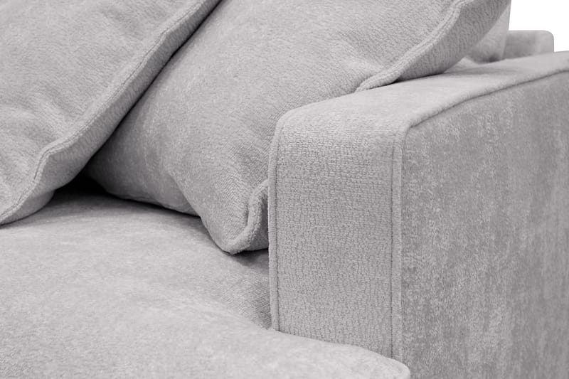 Rossita Lyx 3-seters ekstra dyp sofa i chenille - Grå - Møbler - Sofaer - 3 seter sofa