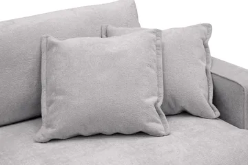 Rossita Lyx 3-seters ekstra dyp sofa i chenille - Grå - Møbler - Sofaer - 3 seter sofa