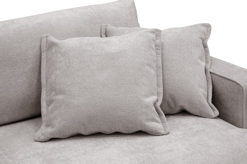 Rossita Lyx 3-seters ekstra dyp sofa i chenille - Grå/Brun - Møbler - Sofaer - 3 seter sofa