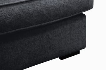 Rossita Lyx 3-seters ekstra dyp sofa i chenille - Trenza 01, Svart Chenille - Møbler - Sofaer - 3 seter sofa
