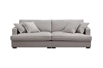 Rossita Lyx 3-seters ekstra dyp sofa i chenille - Trenza 08, Grå/Brun Chenille - Møbler - Sofaer - 3 seter sofa
