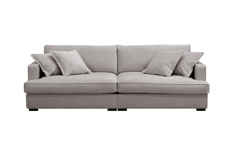 Rossita Lyx 3-seters ekstra dyp sofa i chenille - Trenza 08, Grå/Brun Chenille - Møbler - Sofaer - 3 seter sofa