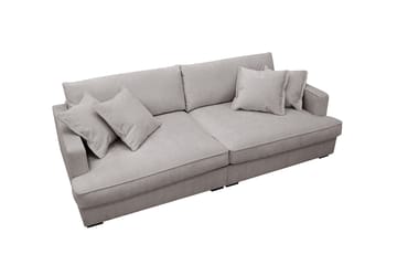 Rossita Lyx 3-seters ekstra dyp sofa i chenille - Trenza 08, Grå/Brun Chenille - Møbler - Sofaer - 3 seter sofa