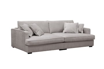 Rossita Lyx 3-seters ekstra dyp sofa i chenille - Trenza 08, Grå/Brun Chenille - Møbler - Sofaer - 3 seter sofa