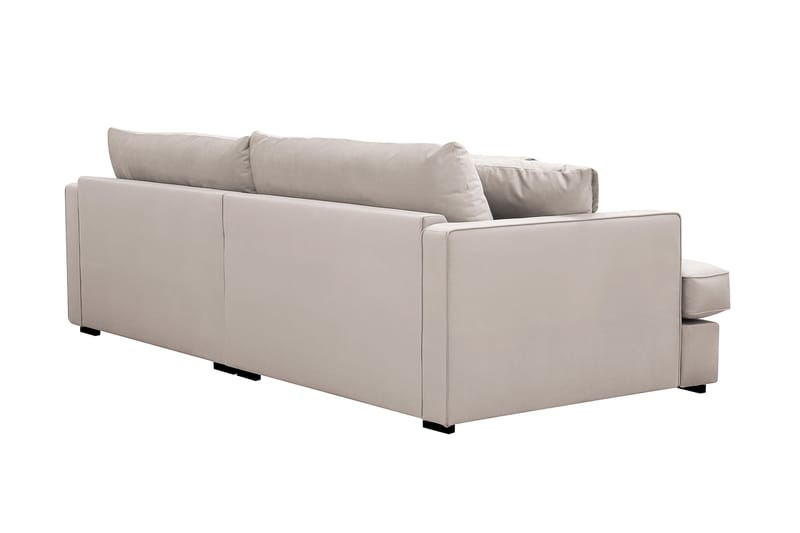 Rossita Lyx 3-seters ekstra dyp sofa i fløyel - Beige - Møbler - Sofaer - Fløyelssofaer