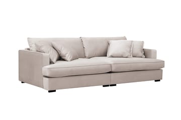 Rossita Lyx 3-seters ekstra dyp sofa i fløyel - Beige - Møbler - Sofaer - Fløyelssofaer