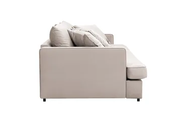 Rossita Lyx 3-seters ekstra dyp sofa i fløyel - Beige - Møbler - Sofaer - Fløyelssofaer