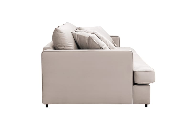 Rossita Lyx 3-seters ekstra dyp sofa i fløyel - Beige - Møbler - Sofaer - Fløyelssofaer