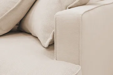Rossita Lyx 3-seters ekstra dyp sofa i manchester - Beige - Møbler - Sofaer - 3 seter sofa