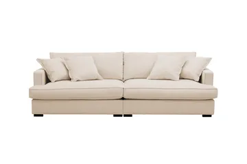 Rossita Lyx 3-seters ekstra dyp sofa i manchester - Beige - Møbler - Sofaer - 3 seter sofa