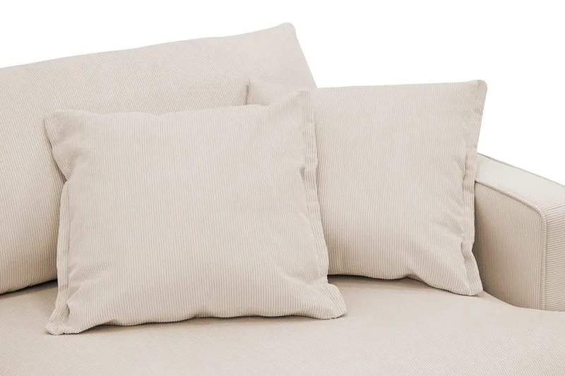 Rossita Lyx 3-seters ekstra dyp sofa i manchester - Beige - Møbler - Sofaer - 3 seter sofa