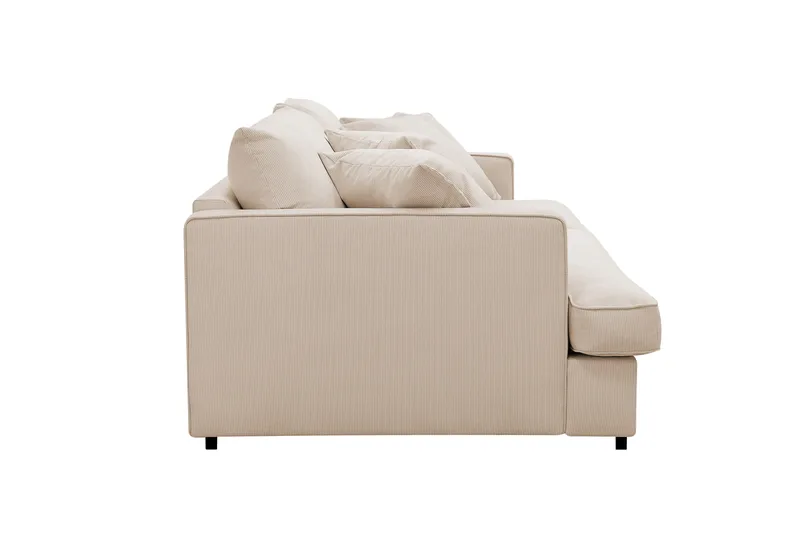 Rossita Lyx 3-seters ekstra dyp sofa i manchester - Beige - Møbler - Sofaer - 3 seter sofa