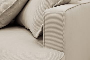 Rossita Lyx 3-seters ekstra dyp sofa i manchester - Krem - Møbler - Sofaer - 3 seter sofa