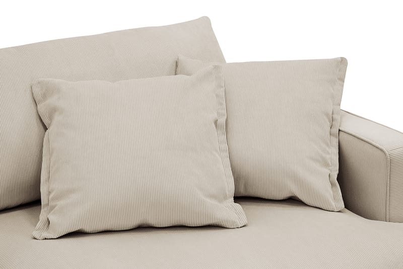 Rossita Lyx 3-seters ekstra dyp sofa i manchester - Krem - Møbler - Sofaer - 3 seter sofa