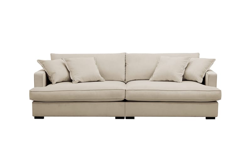 Rossita Lyx 3-seters ekstra dyp sofa i manchester - Krem - Møbler - Sofaer - 3 seter sofa
