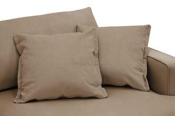 Rossita Lyx 3-seters ekstra dyp sofa i manchester - Lysebrun - Møbler - Sofaer - 3 seter sofa