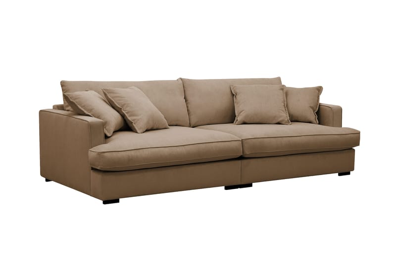 Rossita Lyx 3-seters ekstra dyp sofa i manchester - Lysebrun - Møbler - Sofaer - 3 seter sofa