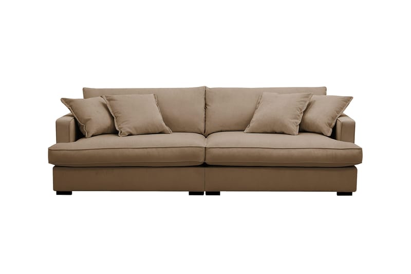 Rossita Lyx 3-seters ekstra dyp sofa i manchester - Lysebrun - Møbler - Sofaer - 3 seter sofa