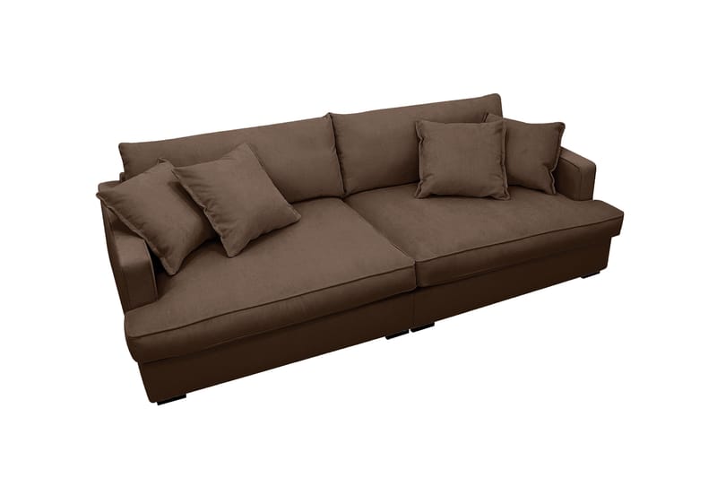 Rossita Lyx 3-seters ekstra dyp sofa i manchester - Mørkebrun - Møbler - Sofaer - 3 seter sofa