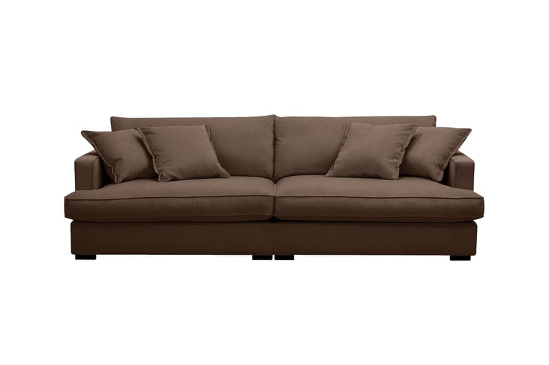Rossita Lyx 3-seters ekstra dyp sofa i manchester - Mørkebrun - Møbler - Sofaer - 3 seter sofa