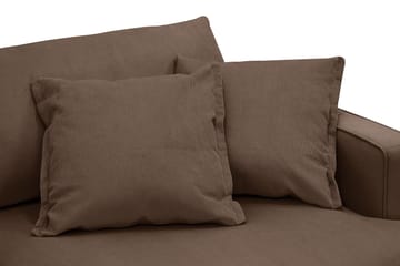 Rossita Lyx 3-seters ekstra dyp sofa i manchester - Mørkebrun - Møbler - Sofaer - 3 seter sofa