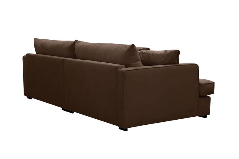 Rossita Lyx 3-seters ekstra dyp sofa i manchester - Mørkebrun - Møbler - Sofaer - 3 seter sofa