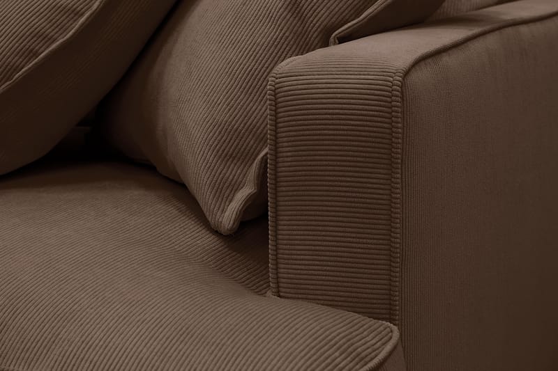 Rossita Lyx 3-seters ekstra dyp sofa i manchester - Mørkebrun - Møbler - Sofaer - 3 seter sofa