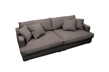 Rossita Lyx 3-seters ekstra dyp sofa i manchester - Mørkegrå - Møbler - Sofaer - 3 seter sofa
