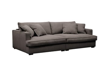Rossita Lyx 3-seters ekstra dyp sofa i manchester - Mørkegrå - Møbler - Sofaer - 3 seter sofa