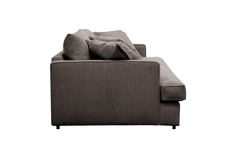 Rossita Lyx 3-seters ekstra dyp sofa i manchester - Mørkegrå - Møbler - Sofaer - 3 seter sofa