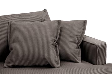 Rossita Lyx 3-seters ekstra dyp sofa i manchester - Mørkegrå - Møbler - Sofaer - 3 seter sofa