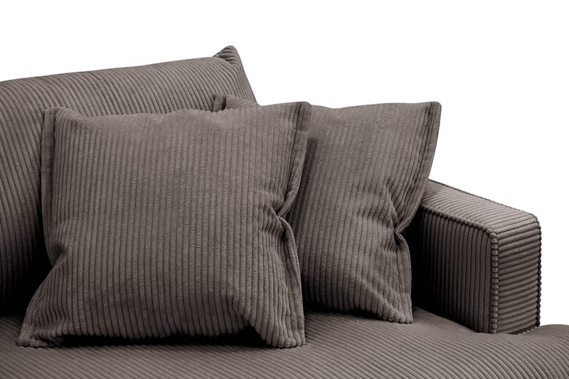Rossita Lyx 3-seters ekstra dyp sofa i manchester - Mørkegrå - Møbler - Sofaer - 3 seter sofa