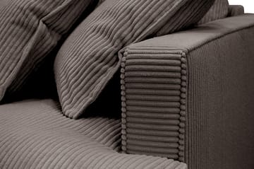 Rossita Lyx 3-seters ekstra dyp sofa i manchester - Mørkegrå - Møbler - Sofaer - 3 seter sofa