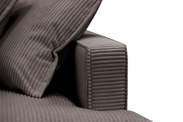 Rossita Lyx 3-seters ekstra dyp sofa i manchester - Mørkegrå - Møbler - Sofaer - 3 seter sofa