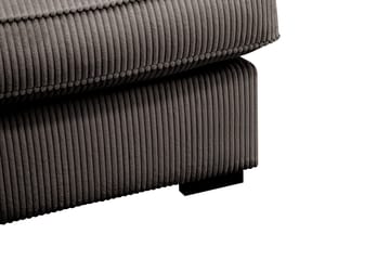 Rossita Lyx 3-seters ekstra dyp sofa i manchester - Mørkegrå - Møbler - Sofaer - 3 seter sofa