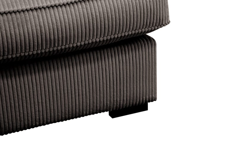 Rossita Lyx 3-seters ekstra dyp sofa i manchester - Mørkegrå - Møbler - Sofaer - 3 seter sofa