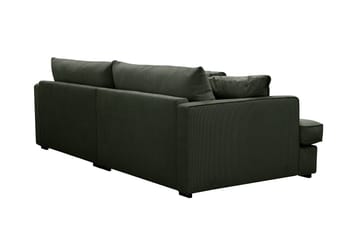 Rossita Lyx 3-seters ekstra dyp sofa i manchester - Mørkegrønn - Møbler - Sofaer - 3 seter sofa