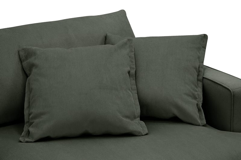 Rossita Lyx 3-seters ekstra dyp sofa i manchester - Mørkegrønn - Møbler - Sofaer - 3 seter sofa