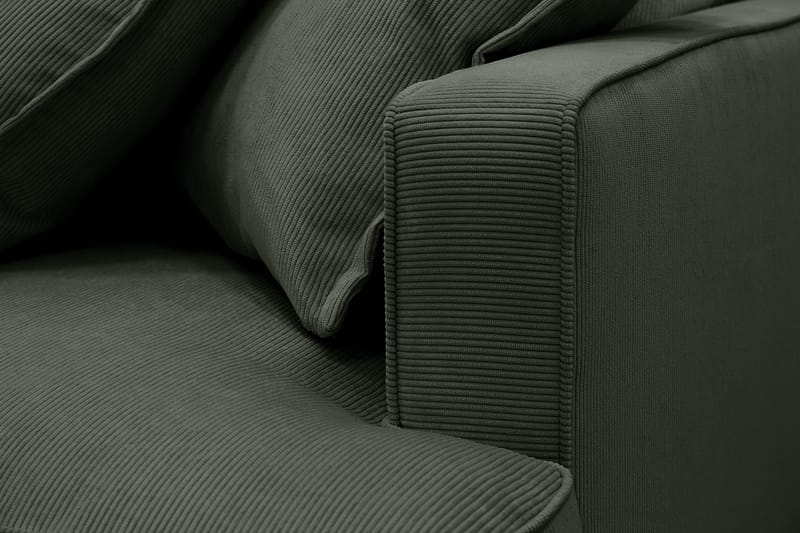 Rossita Lyx 3-seters ekstra dyp sofa i manchester - Mørkegrønn - Møbler - Sofaer - 3 seter sofa