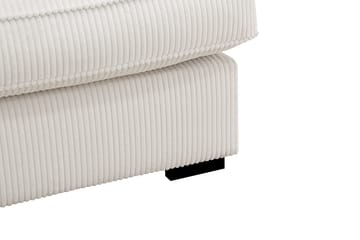 Rossita Lyx 3-seters ekstra dyp sofa i manchester - Naturhvit - Møbler - Sofaer - 3 seter sofa
