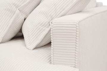 Rossita Lyx 3-seters ekstra dyp sofa i manchester - Naturhvit - Møbler - Sofaer - 3 seter sofa
